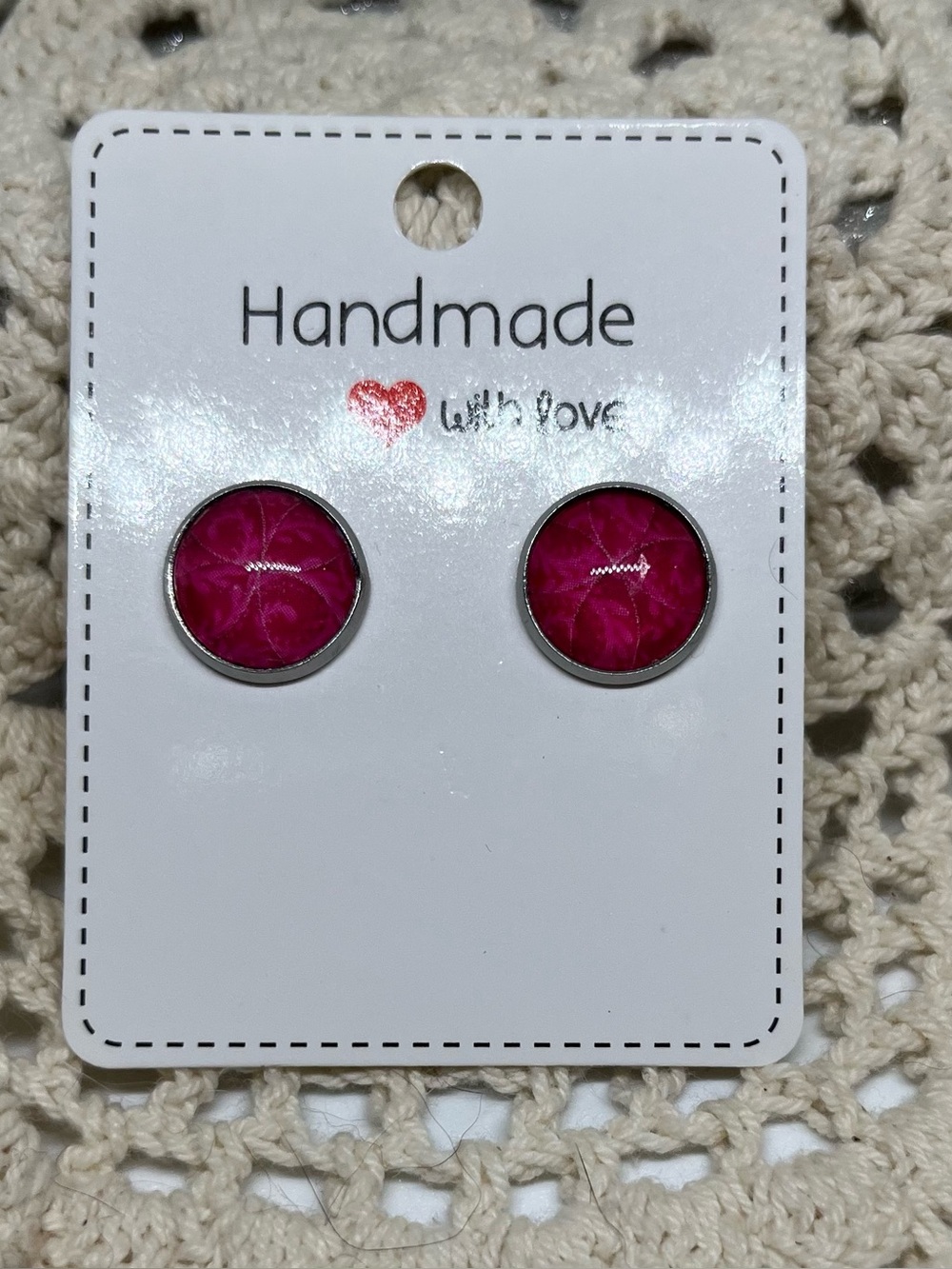 Handmade Cabochon stud earrings